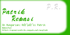 patrik repasi business card